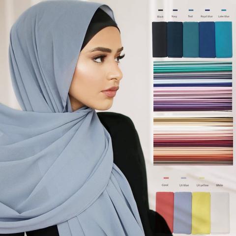 Hijabs en mousseline